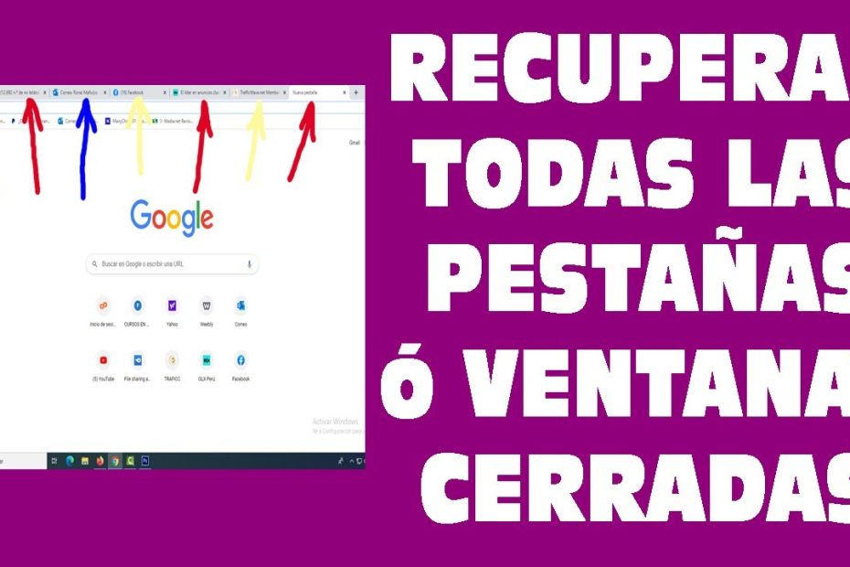 Recupera tus pestañas y ventanas cerradas en Google Chrome