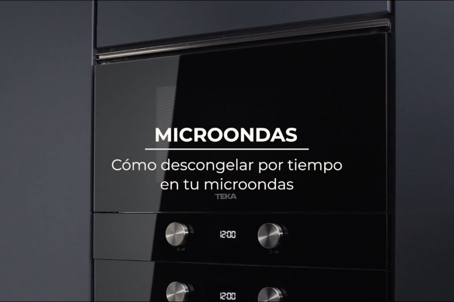 ¿Cuál es el botón de descongelar en el microondas?